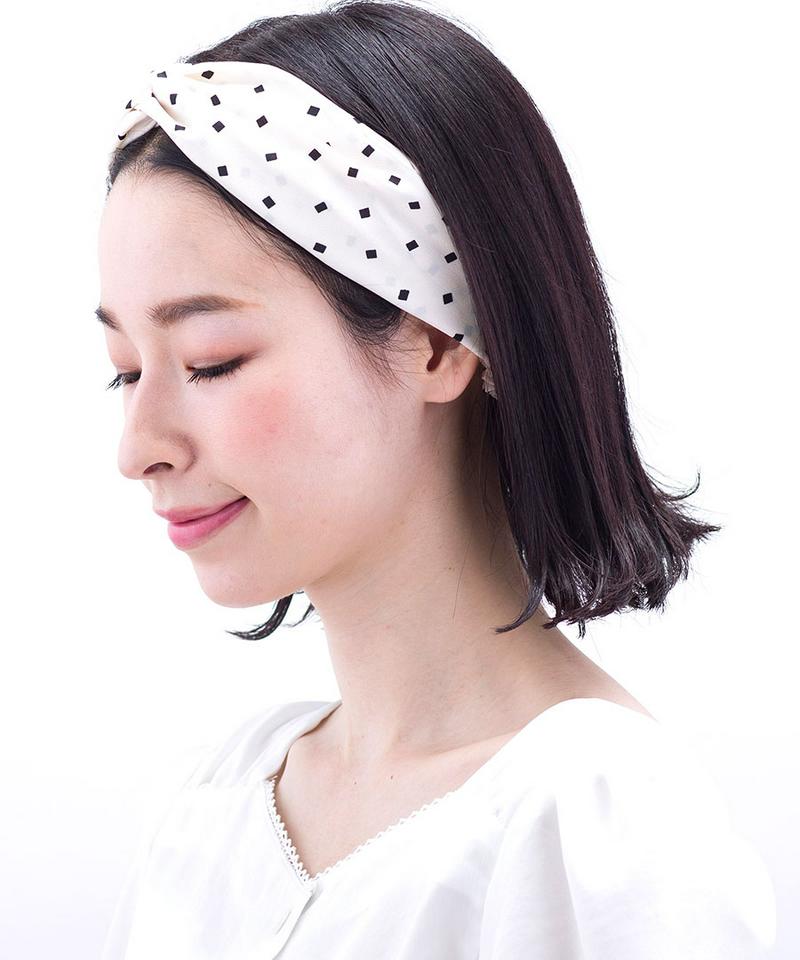 ◆SALE◆スクエアドット柄シンプルヘアバンド ターバン ヘアアクセサリー カジュアル HB-83 レディース 大人っぽい かわいい おしゃれ プレゼント