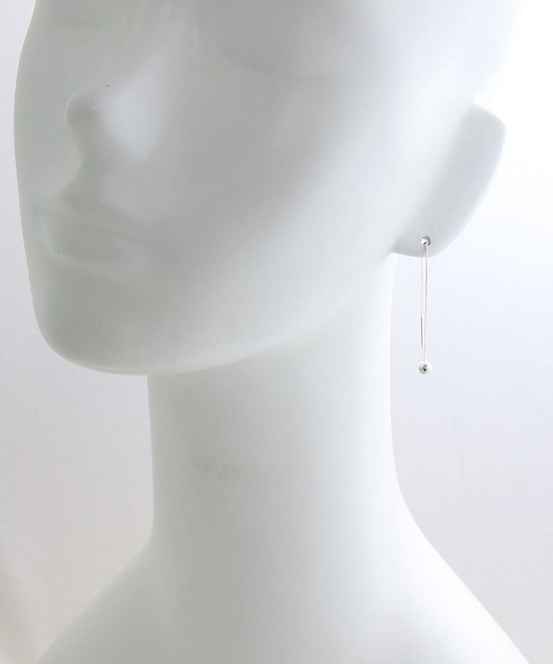 シルバー925 シンプル ボール　アメリカンピアス　Silver925　ロングピアス　揺れ　SVP079 レディース 大人っぽい かわいい 揺れる おしゃれ プレゼント