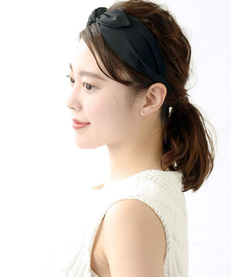 ★＼50%OFF／★ターバン風アシンメトリーリボンカチューシャ シンプル 結び 幅広 デイリー 大人 可愛い ヘッドアクセ ヘアアクセ ヘアアクセサリー HK-202 レディース 大人っぽい かわいい おしゃれ 大人カジュアルなアクセサリー