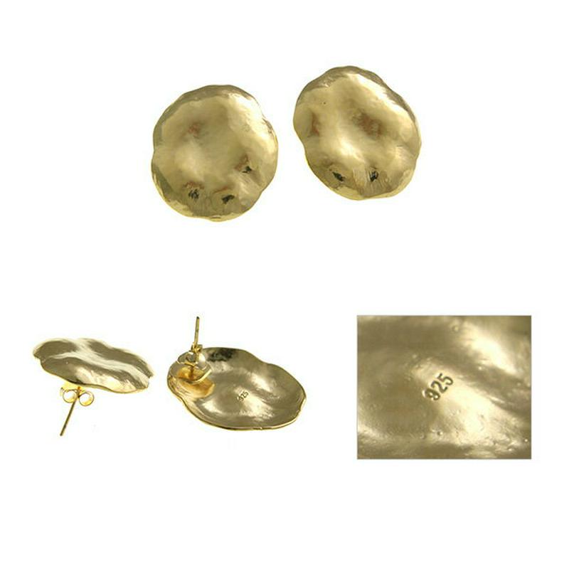 ●よりどりクーポン対象●◆SALE◆シルバー925 K18コーティング プレートデザインピアス ゴールド 大ぶり シンプル 大人 カジュアル デイリー アクセサリー Silver925 プレゼント ギフト SVP060 レディース 大人っぽい【mbgt】母の日
