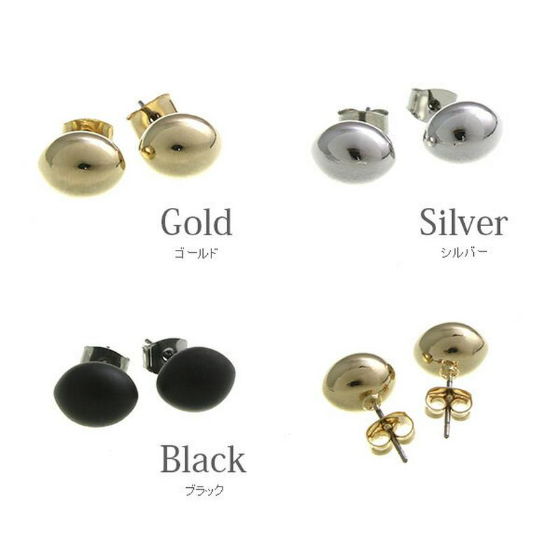 Rakuten Fashion THE SALE★ミニメタルボールピアス シンプル スタッドピアス ブラック シルバー ゴールド P1744 レディース 大人っぽい かわいい おしゃれ プレゼント