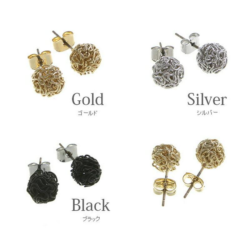 ワイヤーボール ミニ ピアス シンプル カジュアル P1743 レディース 大人っぽい かわいい おしゃれ プレゼント