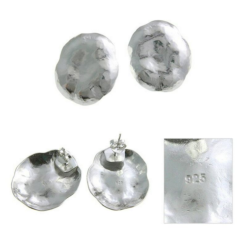 シルバー925 プレートデザインピアス 大ぶり シンプル 銀 ニッケルフリー 大人 カジュアル いびつ デイリー アクセサリー Silver925 プレゼント ギフト SVP037 レディース 大人っぽい