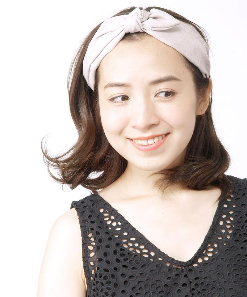 カチューシャ ターバン風 リボン 幅広 ヘアアクセサリー シンプル ブラック 結び ヘアアレンジ おしゃれ デイリー ヘッドアクセ ヘアアクセ レディース 大人っぽい HK-192