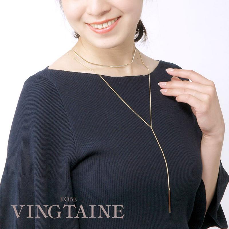 【最大2,000円OFFクーポン配布中】◆SALE◆2連Y字ネックレス ロング ショート チェーン スティック バー メタル ゴールド シルバー 華奢 シンプル ワンポイント スタイリッシュ デイリー 大人カジュアル C3238 レディース 大人っぽい かわいい