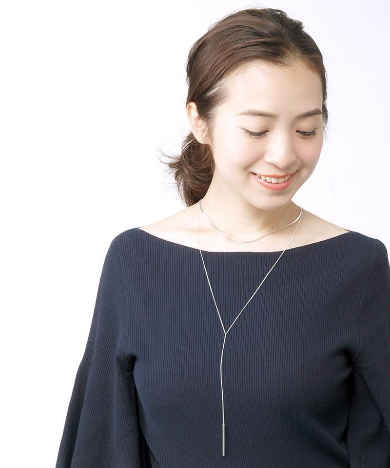 【最大2,000円OFFクーポン配布中】◆SALE◆2連Y字ネックレス ロング ショート チェーン スティック バー メタル ゴールド シルバー 華奢 シンプル ワンポイント スタイリッシュ デイリー 大人カジュアル C3238 レディース 大人っぽい かわいい