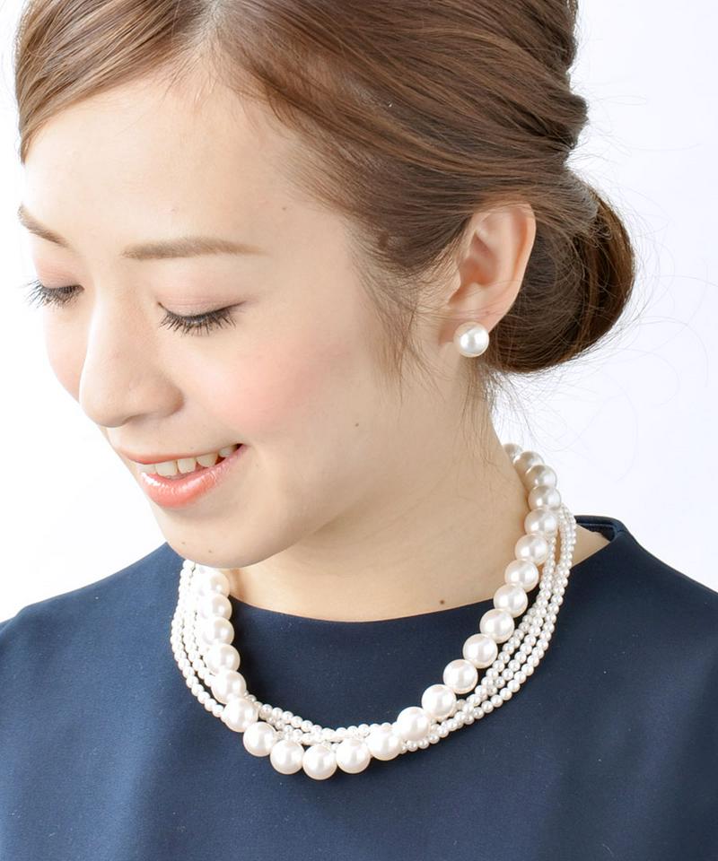 一粒パールピアス/イヤリング(10mm/12mm) パールピアス パールイヤリング シンプル 冠婚葬祭 結婚式 二次会 チタンポスト レディース アクセサリー P14-1 かわいい おしゃれ プレゼント