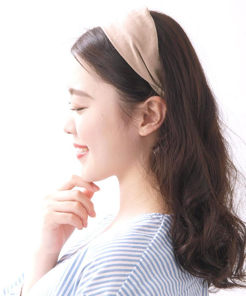 カチューシャ 幅広 ワイド シンプル 無地 ナチュラル デイリー ヘアアクセ ヘアアクセサリー 30代 40代 女性 レディース お洒落 ギフト HK-190