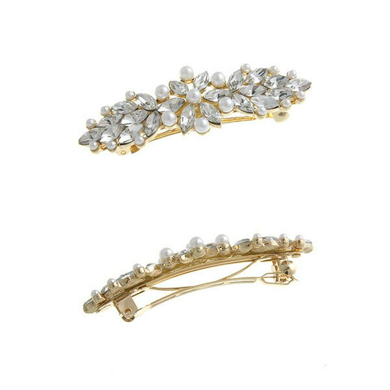 Rakuten Fashion THE SALE★パールビジューフラワーモチーフバレッタ エレガント 華やか パーティ－ ヘアクリップ ヘアアクセ ヘアアクセサリー H7083 レディース 大人っぽい シンプル かわいい おしゃれ プレゼント