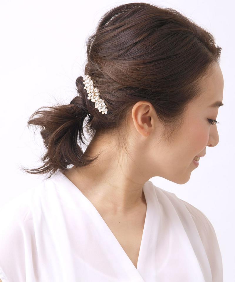 Rakuten Fashion THE SALE★パールビジューフラワーモチーフバレッタ エレガント 華やか パーティ－ ヘアクリップ ヘアアクセ ヘアアクセサリー H7083 レディース 大人っぽい シンプル かわいい おしゃれ プレゼント