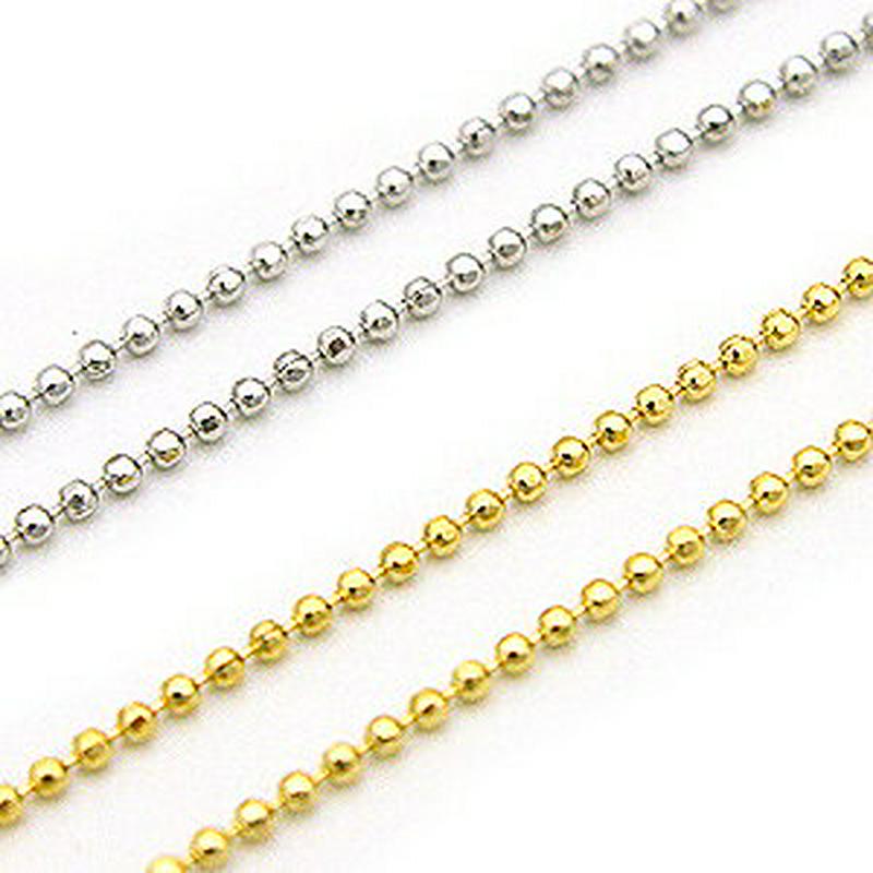 40cm　ボールチェーンネックレス【アクセサリーパーツ】 レディース 大人っぽい シンプル かわいい 大人カジュアルなアクセサリ