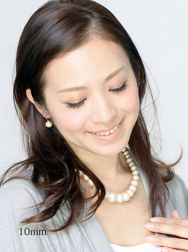 ピアス コットンパール 10mm フック デイリー パーティー 結婚式 キスカ 日本製 シンプル 大人 おしゃれ P14-26