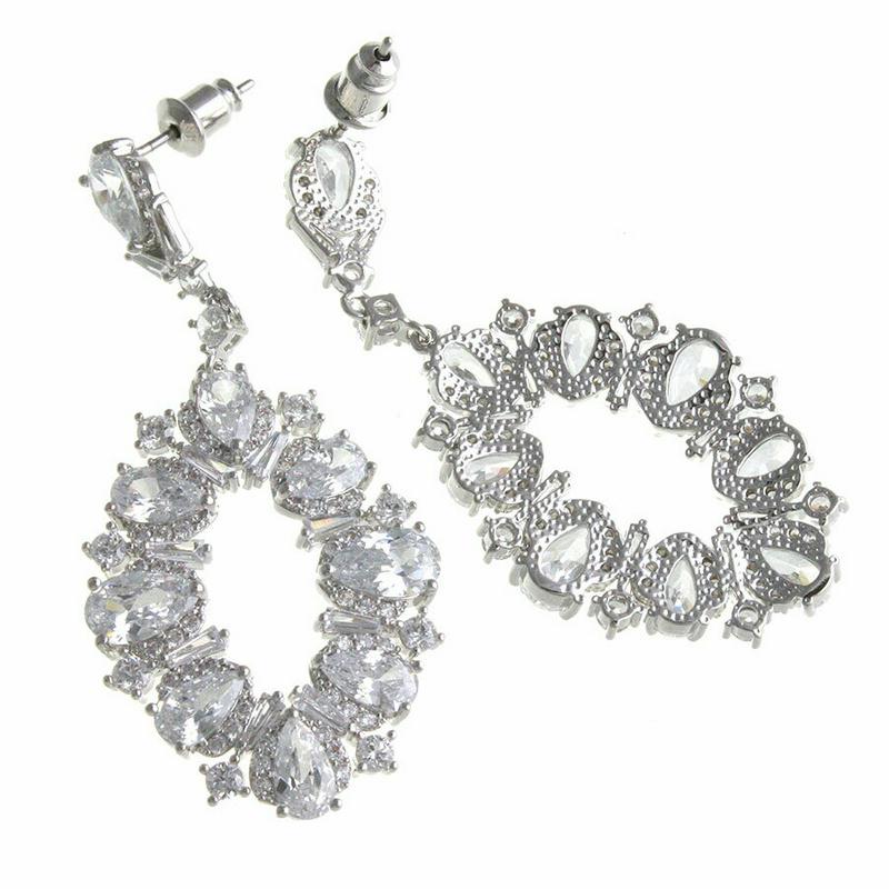 キュービックジルコニアサークルピアス 結婚式 二次会 ドレスアクセサリー P1369 【ゆうパケット不可】 レディース 大人っぽい シンプル かわいい おしゃれ プレゼント