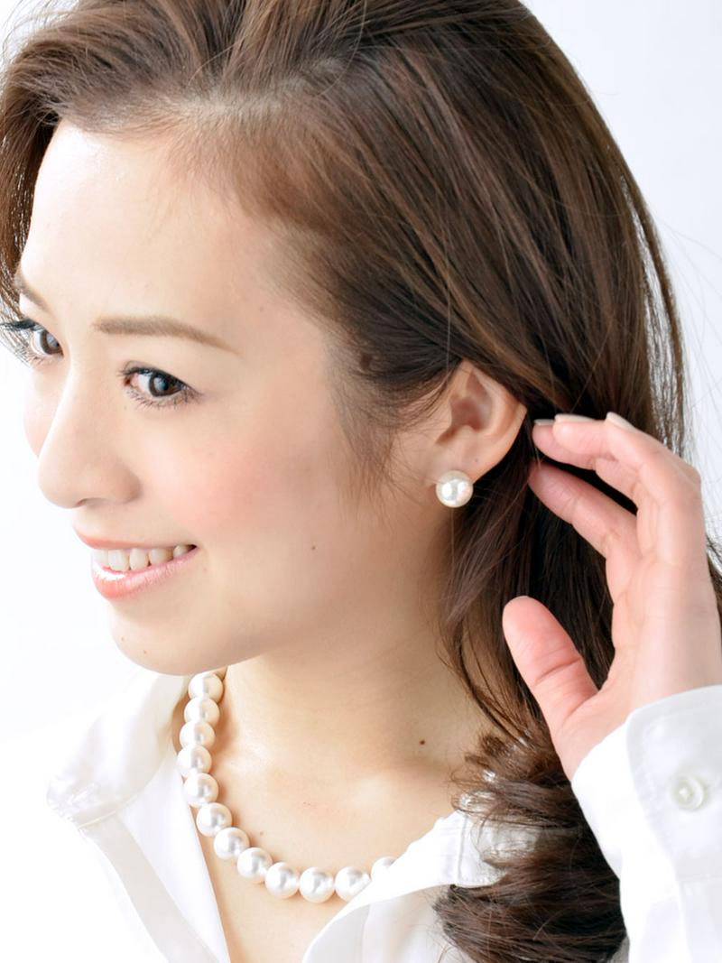 マジョルカパール一粒ピアス（12mm） 結婚式 二次会 パーティーステンレスポスト p1332 レディース 大人っぽい シンプル かわいい おしゃれ プレゼント