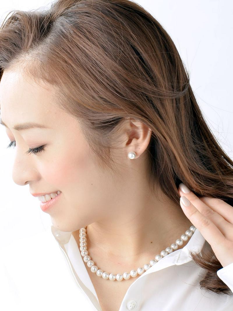 マジョルカパール一粒ピアス（8mm） 結婚式 二次会 パーティー ステンレスポスト　p1330 レディース 大人っぽい シンプル かわいい おしゃれ プレゼント