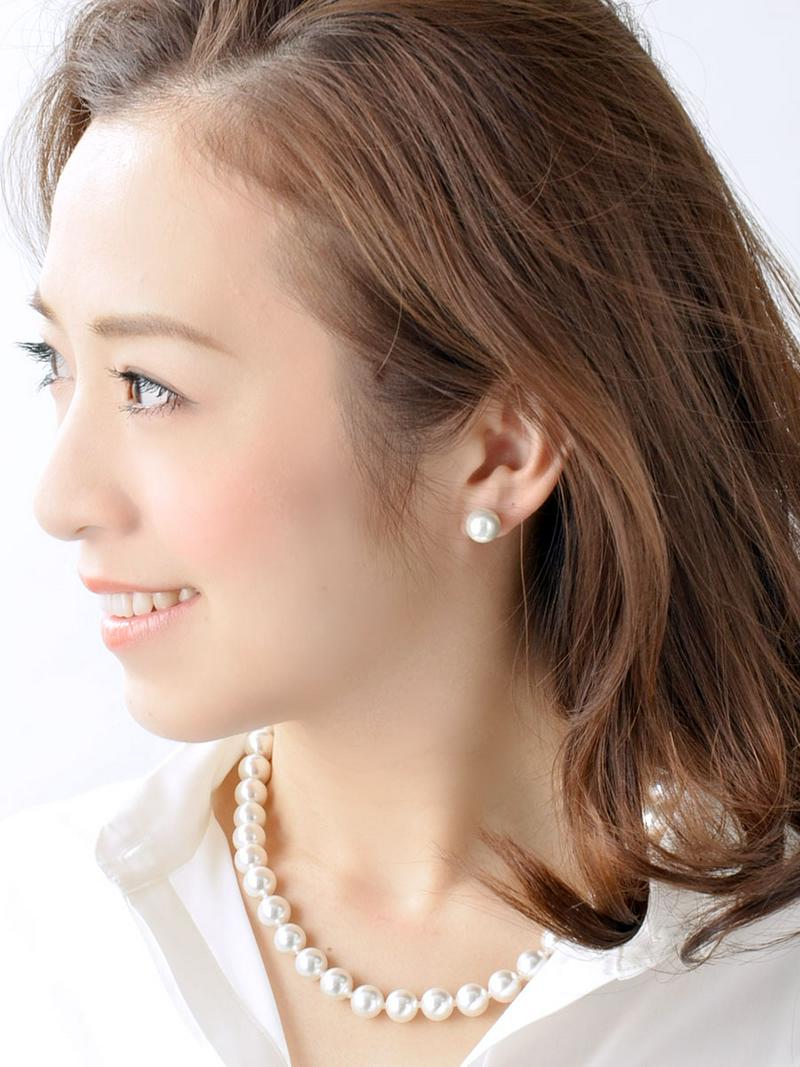 マジョルカパール一粒ピアス（10mm） 結婚式 二次会 パーティー ステンレスポスト　p1331 レディース 大人っぽい シンプ