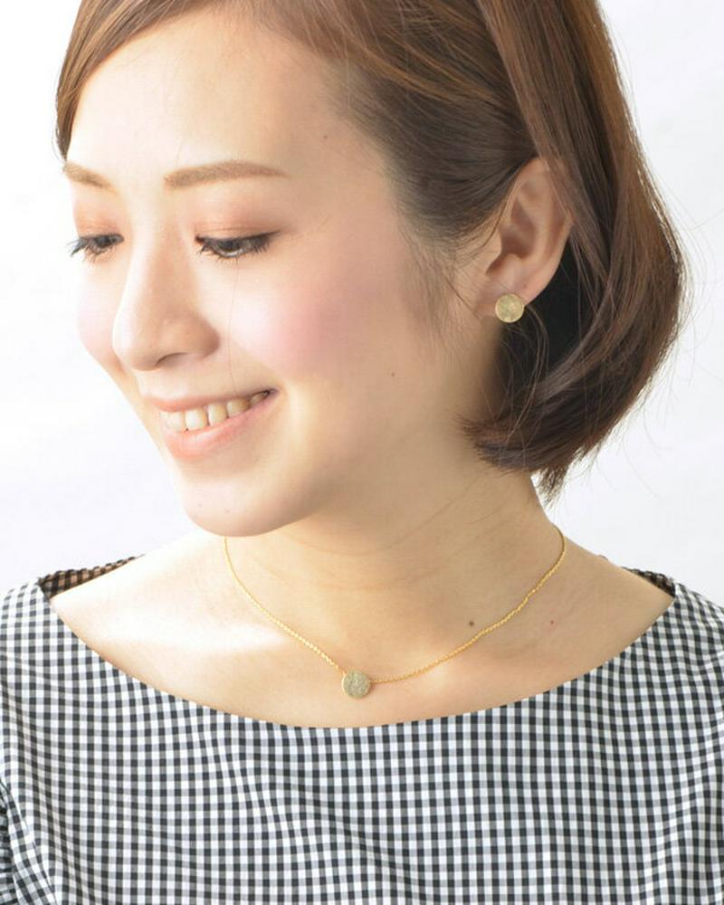 ゴールドプレートピアス サークル スクエア シンプル 丸 四角 オフィス P1114 レディース 大人っぽい かわいい 大人カジ