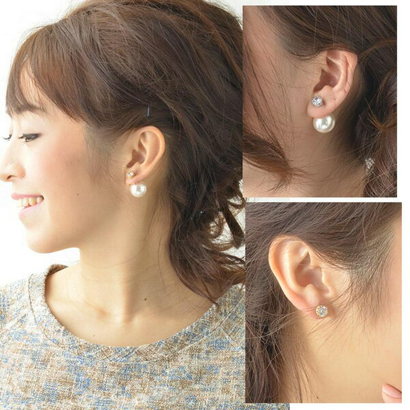 ＊ゆうパケット送料無料＊一粒ストーンパールキャッチピアス チタンポスト デザインキャッチ バックキャッチ キュービックジルコニア P1071 レディース 大人っぽい シンプル かわいい おしゃれ プレゼント【mbgt】