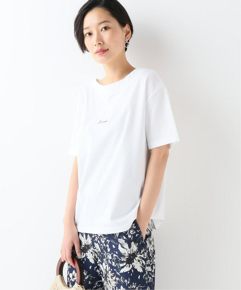 《追加》コットンテンジクボートネック刺繍Tシャツ