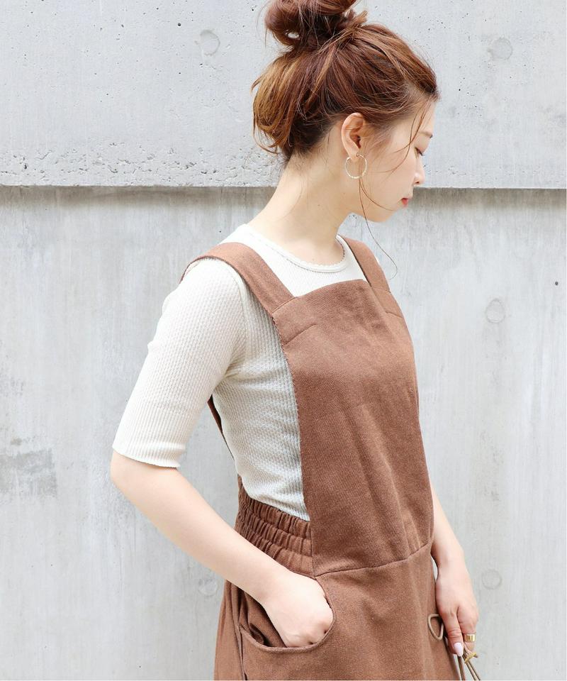 【Adriana Kay/アドリアナ ケイ】ワッフル 5ブTee：カットソー