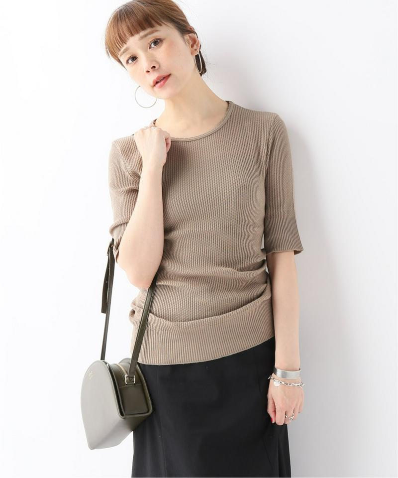 【Adriana Kay/アドリアナ ケイ】ワッフル 5ブTee：カットソー