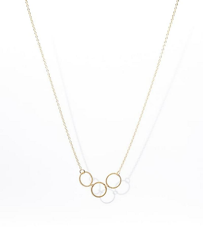 【TIMESALE】【DeWLuX】トリプルリングネックレス