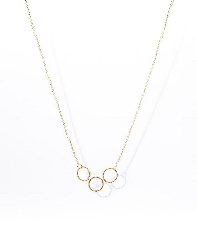 【TIMESALE】【DeWLuX】トリプルリングネックレス