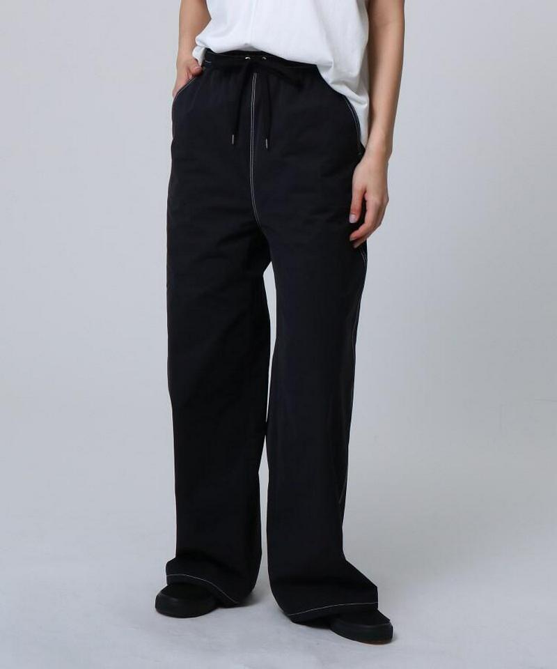 【洗える】コットンエアーワイドフルレングスパンツ