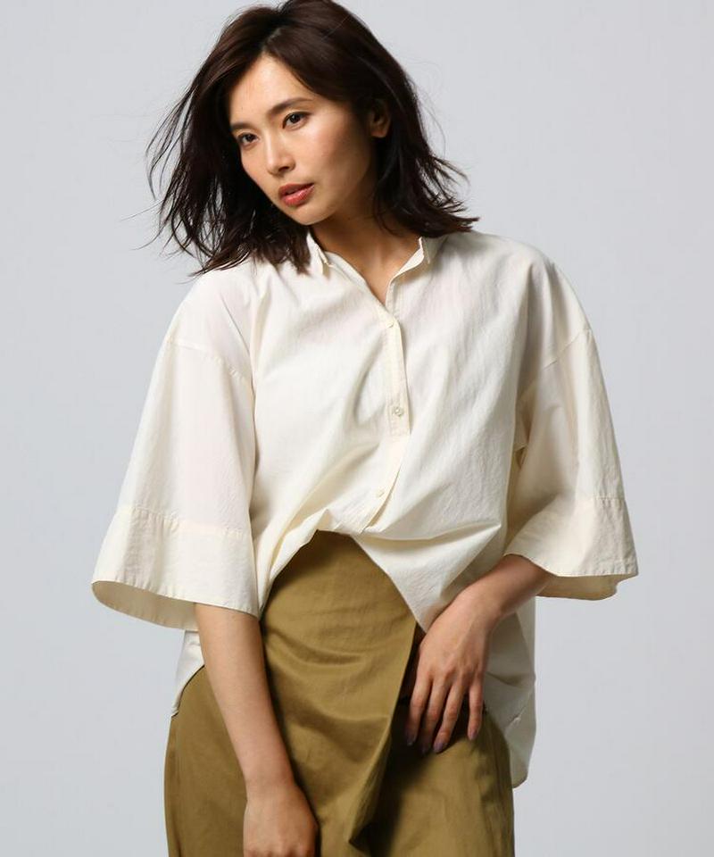 【洗える】コットンシルク2WAYセミワイドシャツ