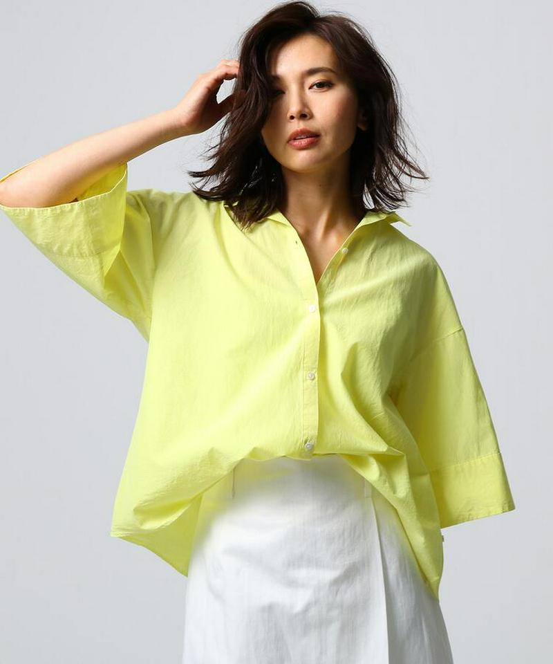 【洗える】コットンシルク2WAYセミワイドシャツ