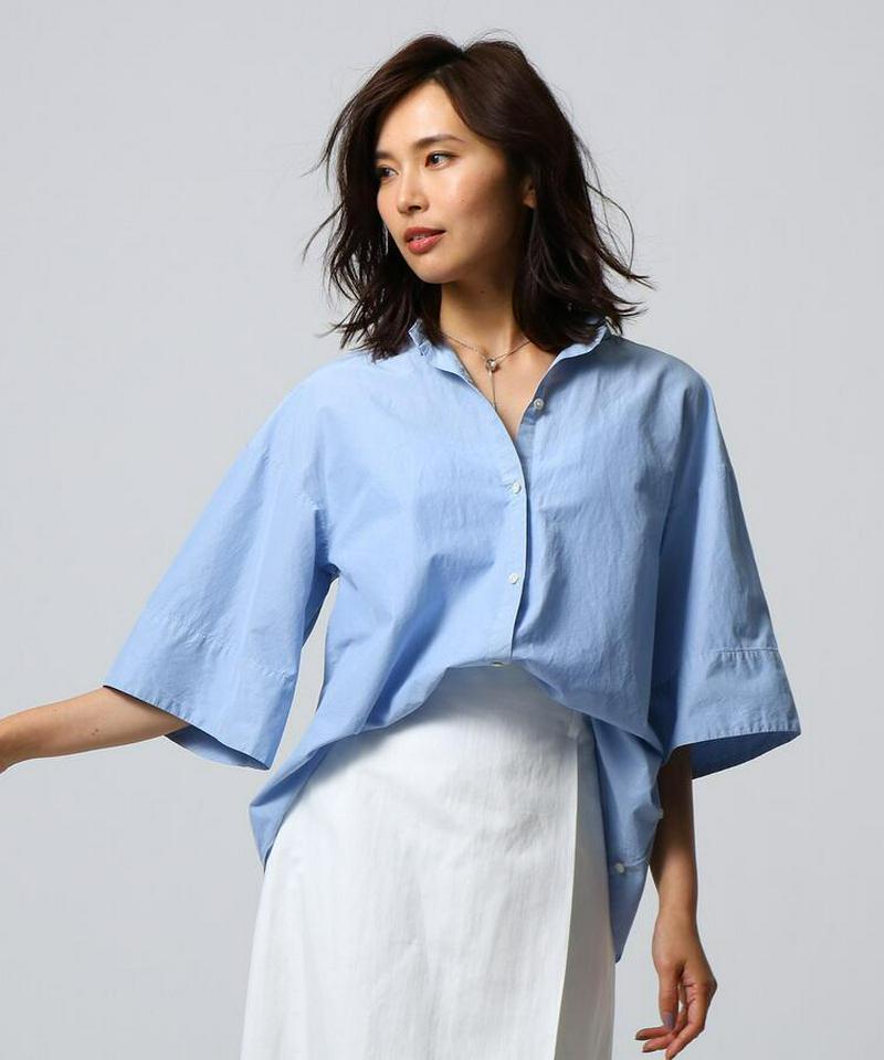 【洗える】コットンシルク2WAYセミワイドシャツ