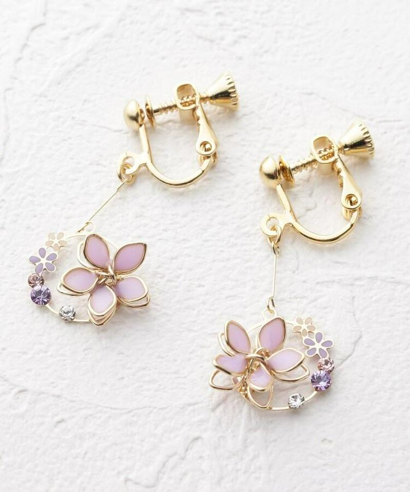 エポ花ピアノ線イヤリング