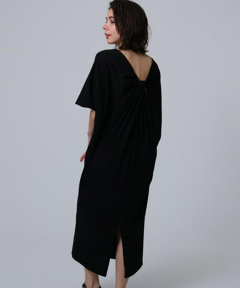 【洗える】バックツイストデザインTシャツワンピース