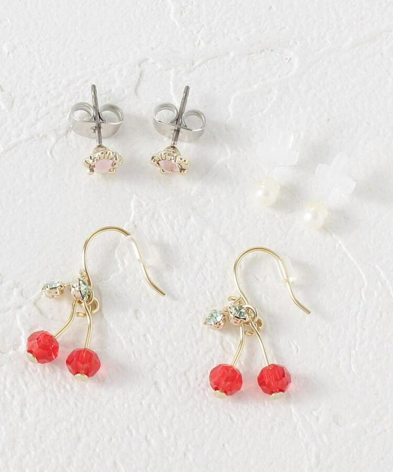 プチチェリーピアス　6点セット