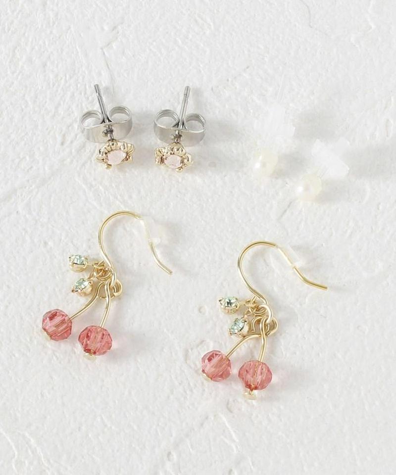 プチチェリーピアス　6点セット