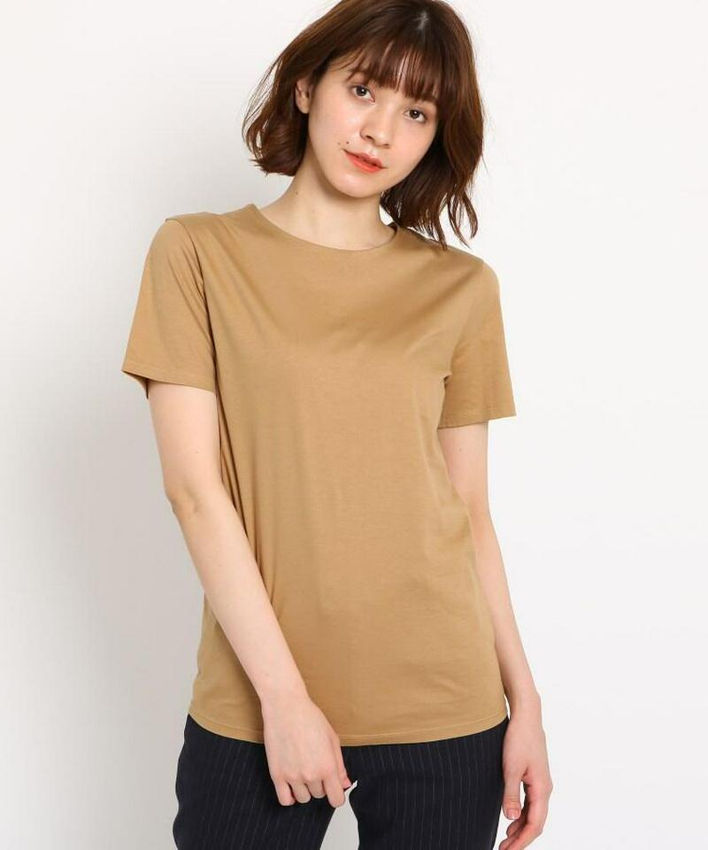 【洗える】コットンスムースベーシックTシャツ