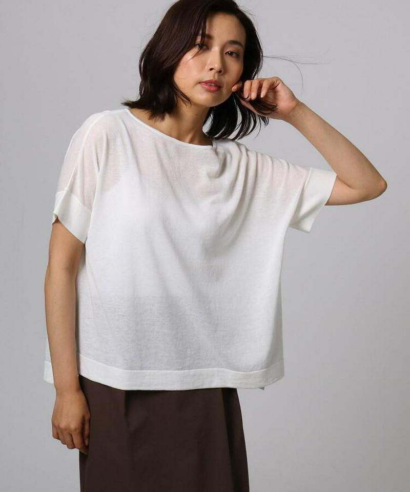 【洗える】コットンリネンドルマンニット