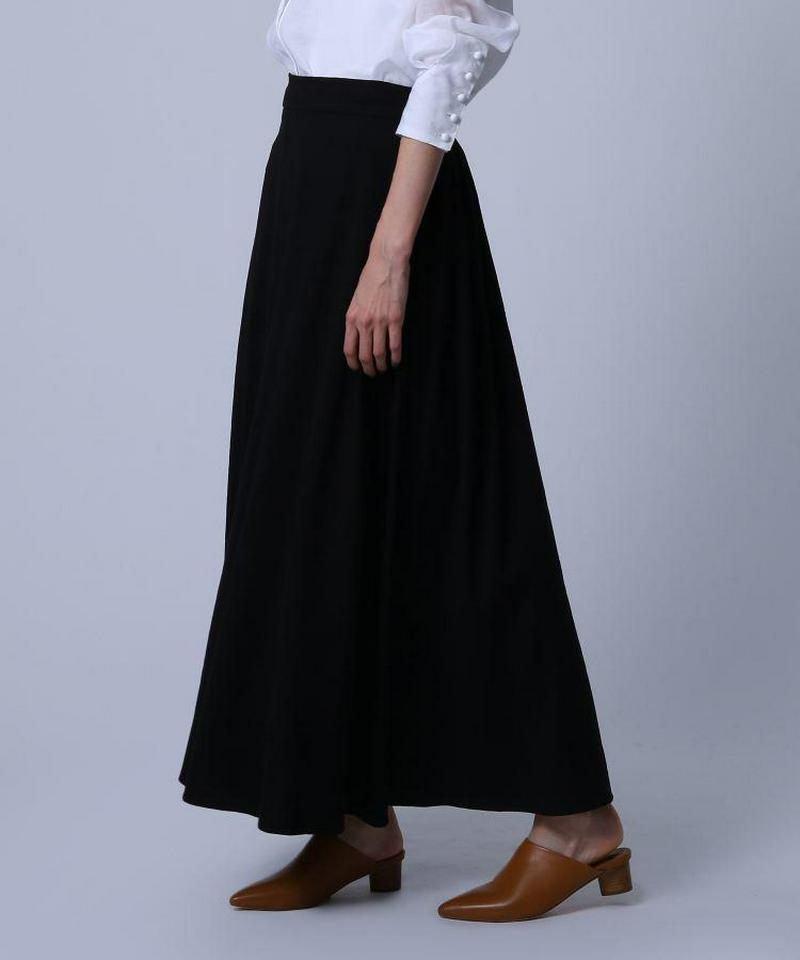 【WEB限定カラー】【洗える】リネン混ストレッチスマキシスカート