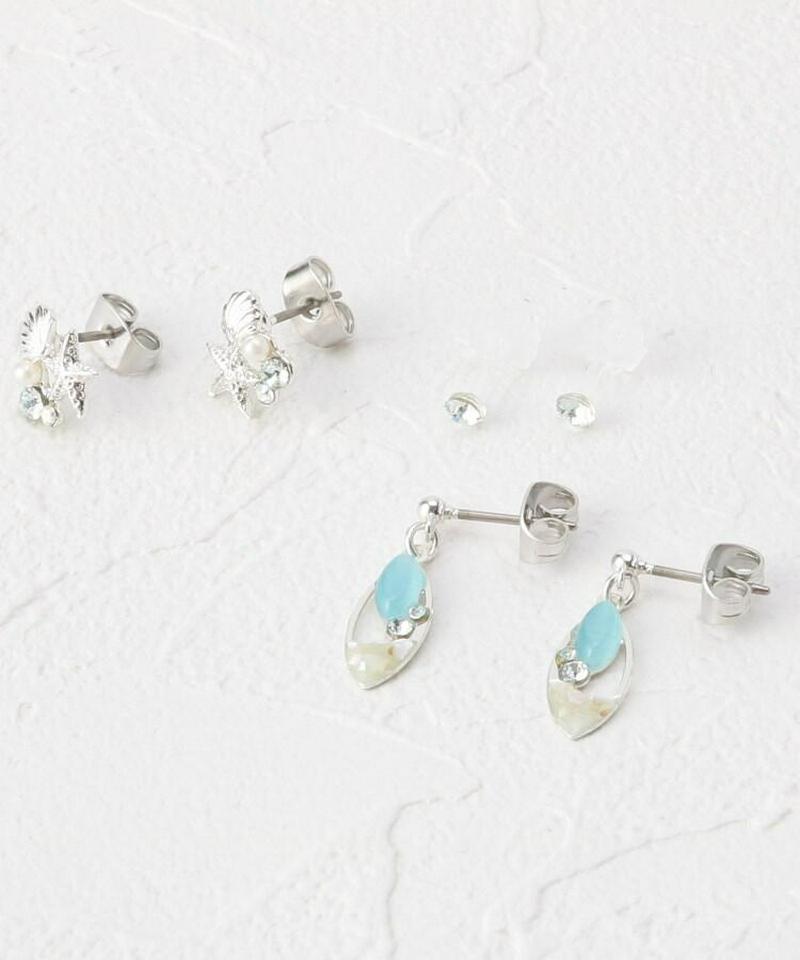 貝ヒトデセットピアス