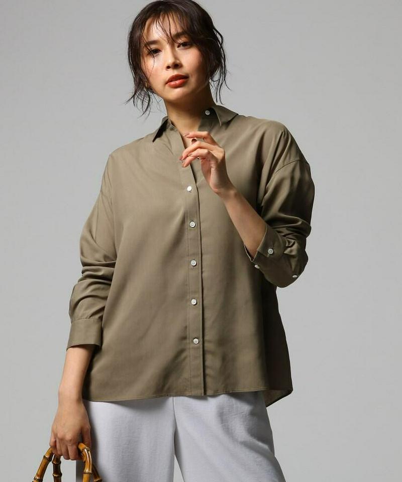 【洗える】シアーワイドブラウス