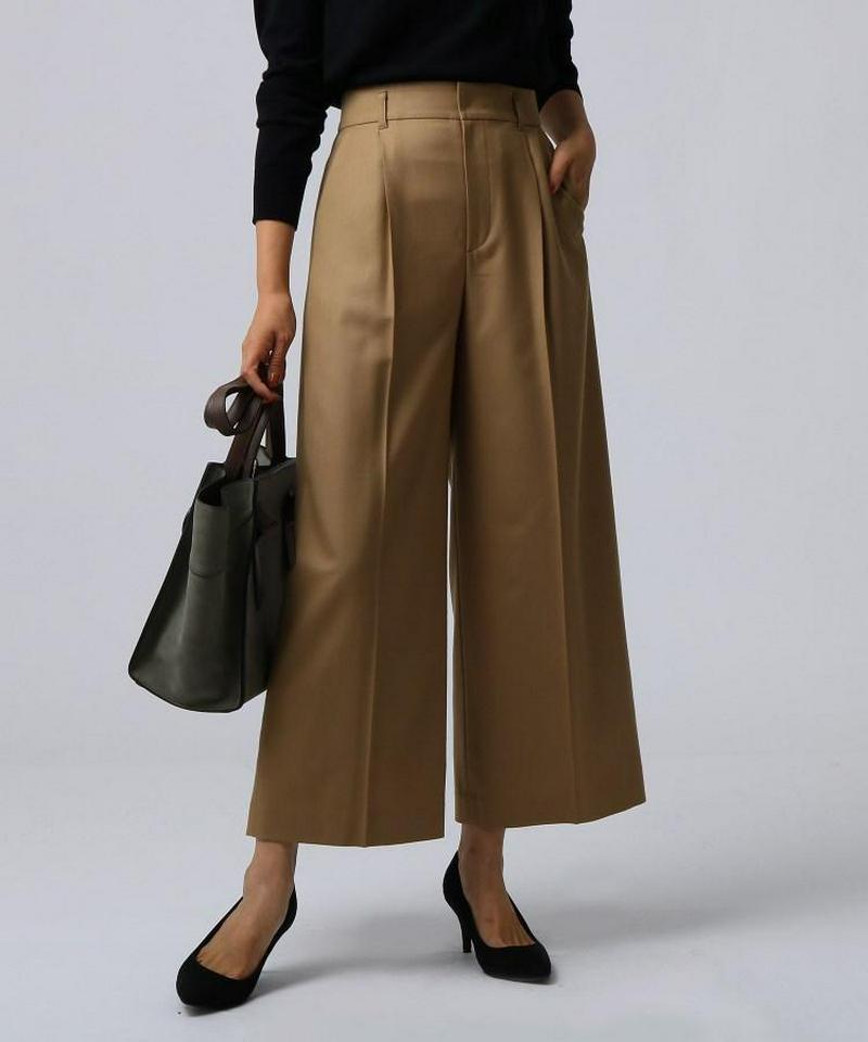 ◆[L]センタープレスワイドミディパンツ