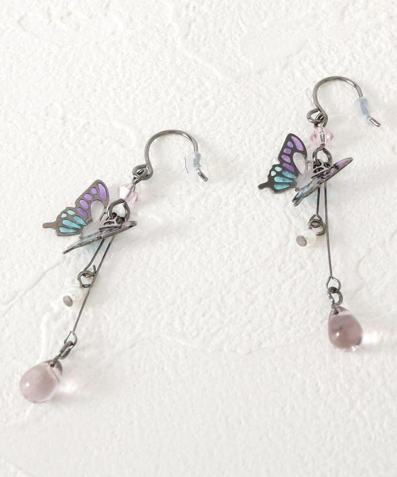 シズクサガリ蝶ピアス