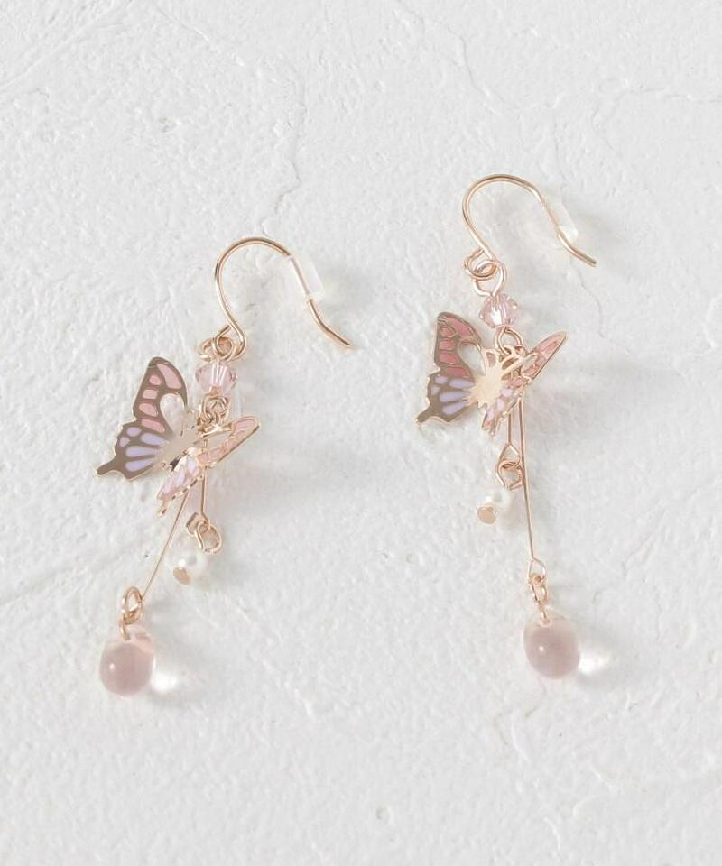 シズクサガリ蝶ピアス
