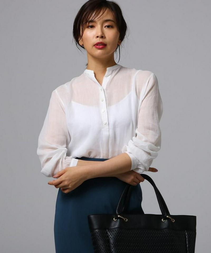 麻100％シアーブラウス