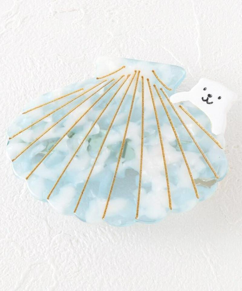 白くまひょっこり貝クリップ