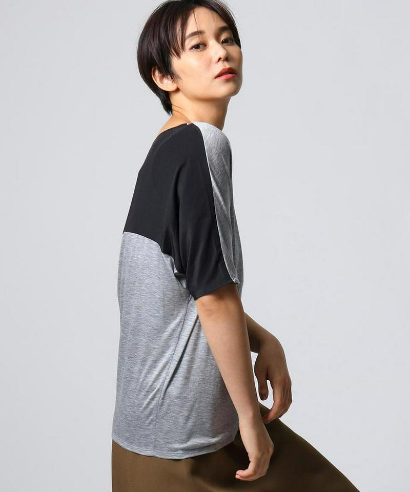 ドレープジャージ 切り替えプルオーバー