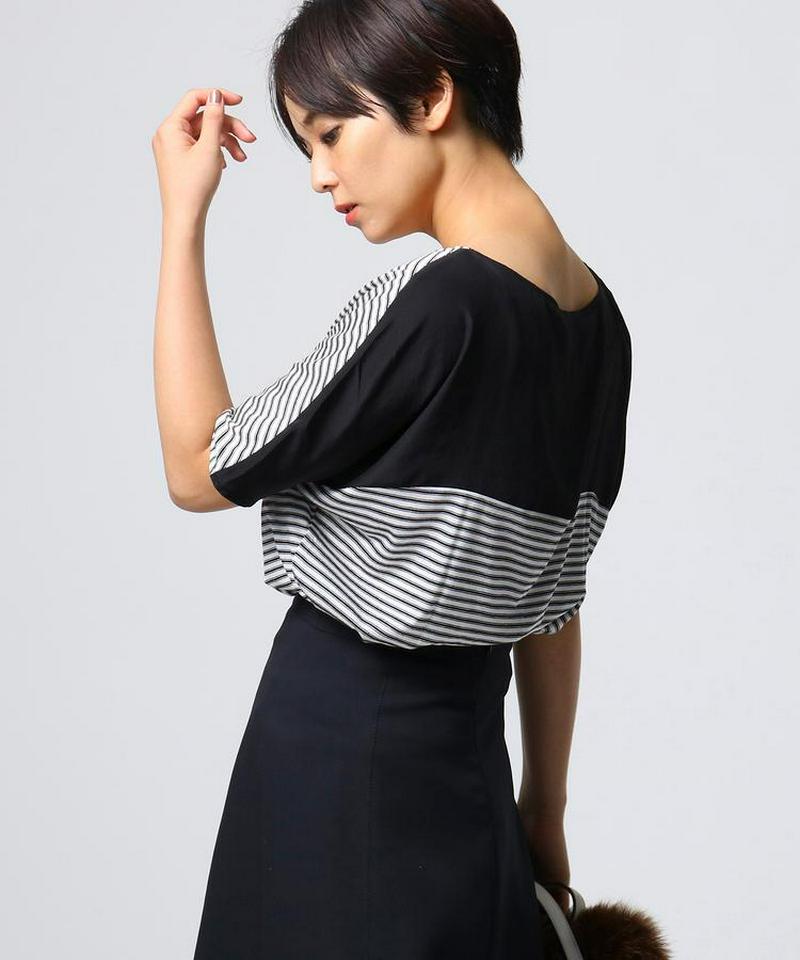 ドレープジャージ 切り替えプルオーバー