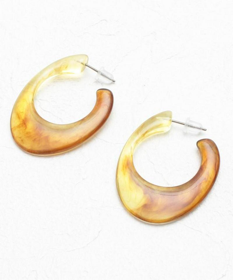 樹脂ぷっくりフープピアス