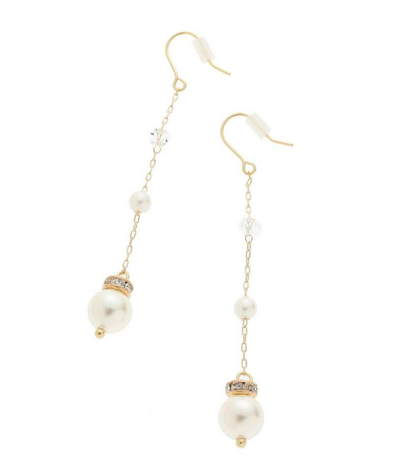 パール&ロンデルフックピアス