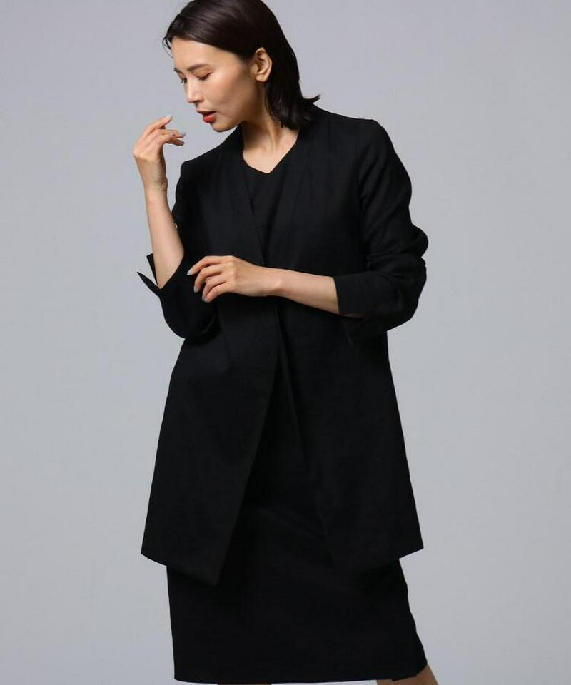 【洗える】マリー二ヴィス　リネンロングジャケット